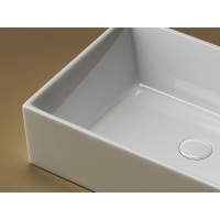 Раковина Ceramicanova Element CN5013 59 x 39 x 16 см, накладная, прямоугольная, без перелива, сантехфарфор
