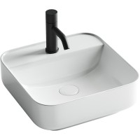 Раковина Ceramicanova Element CN5014 39 x 39 x 14 см, накладная, квадратная, без перелива, сантехфарфор