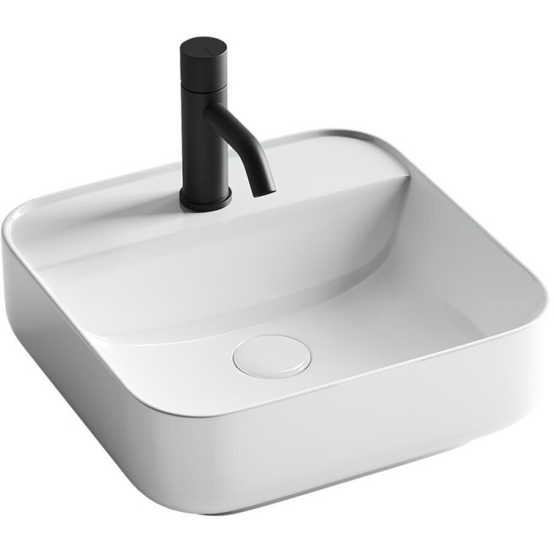 Раковина Ceramicanova Element CN5014 39 x 39 x 14 см, накладная, квадратная, без перелива, сантехфарфор
