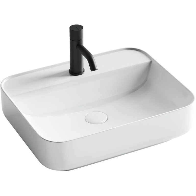 Раковина Ceramicanova Element CN5015 50 x 40 x 14 см, накладная, прямоугольная, без перелива, сантехфарфор