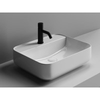 Раковина Ceramicanova Element CN5015 50 x 40 x 14 см, накладная, прямоугольная, без перелива, сантехфарфор