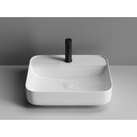 Раковина Ceramicanova Element CN5015 50 x 40 x 14 см, накладная, прямоугольная, без перелива, сантехфарфор