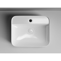 Раковина Ceramicanova Element CN5015 50 x 40 x 14 см, накладная, прямоугольная, без перелива, сантехфарфор