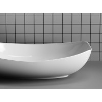 Раковина Ceramicanova Element CN5016 56 x 40 x 15.5 см, накладная, овальная, без перелива, сантехфарфор