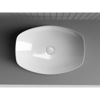 Раковина Ceramicanova Element CN5016 56 x 40 x 15.5 см, накладная, овальная, без перелива, сантехфарфор