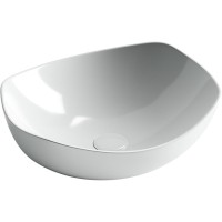 Раковина Ceramicanova Element CN5017 42 x 38.5 x 14.5 см, накладная, овальная, без перелива, сантехфарфор