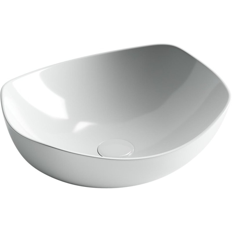 Раковина Ceramicanova Element CN5017 42 x 38.5 x 14.5 см, накладная, овальная, без перелива, сантехфарфор