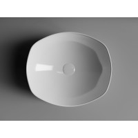 Раковина Ceramicanova Element CN5017 42 x 38.5 x 14.5 см, накладная, овальная, без перелива, сантехфарфор