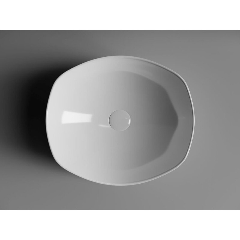 Раковина Ceramicanova Element CN5017 42 x 38.5 x 14.5 см, накладная, овальная, без перелива, сантехфарфор