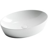 Раковина Ceramicanova Element CN5018 61 x 41 x 15 см, накладная, овальная, без перелива, сантехфарфор