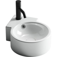 Раковина Ceramicanova Element CN5019 31 x 41 x 12.5 см, угловая, с переливом, сантехфарфор