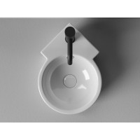 Раковина Ceramicanova Element CN5019 31 x 41 x 12.5 см, угловая, с переливом, сантехфарфор