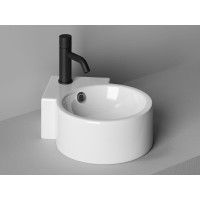 Раковина Ceramicanova Element CN5019 31 x 41 x 12.5 см, угловая, с переливом, сантехфарфор