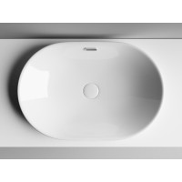 Раковина Ceramicanova Element CN5020 60 x 40 x 19.5 см, овальная, с переливом, сантехфарфор