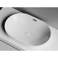Раковина Ceramicanova Element CN5020 60 x 40 x 19.5 см, овальная, с переливом, сантехфарфор