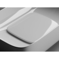 Раковина Ceramicanova Element CN5021 60 x 37.5 x 14.5 см, с керамической накладкой на слив, без перелива, сантехфарфор