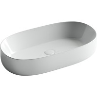 Раковина Ceramicanova Element CN5022 67.5 x 35 x 14 см, накладная, овальная, без перелива, сантехфарфор