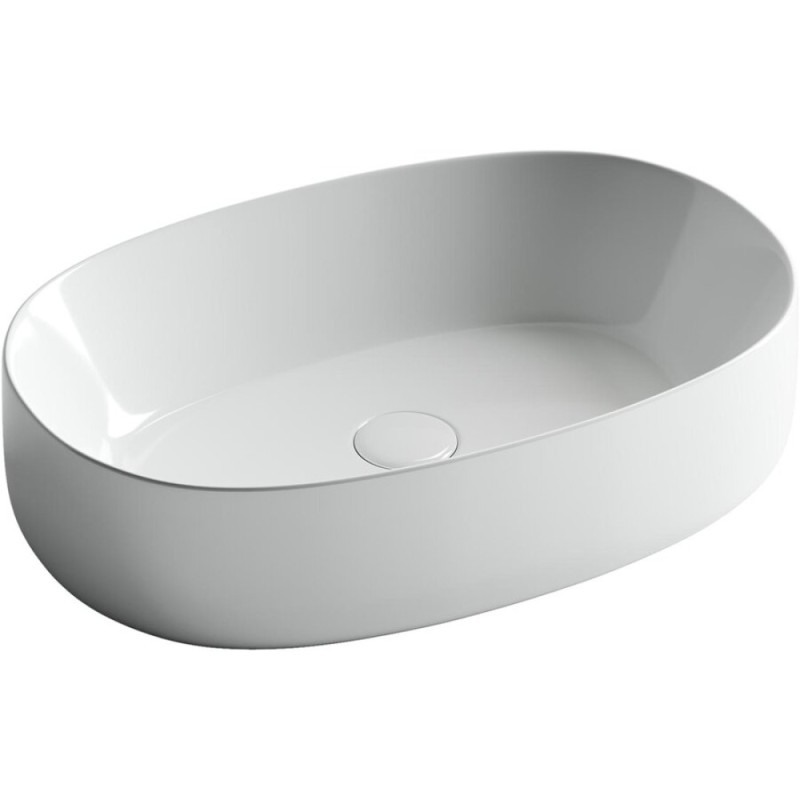 Раковина Ceramicanova Element CN5023 54 x 35 x 14.5 см, накладная, овальная, без перелива, сантехфарфор