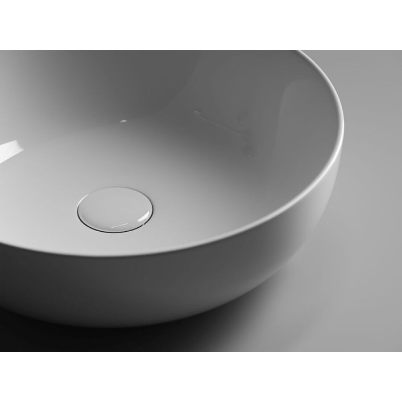 Раковина Ceramicanova Element CN5024 42 x 42 x 13 см, накладная, круглая, без перелива, сантехфарфор