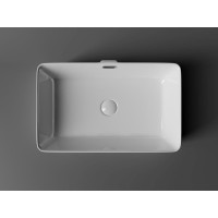 Раковина Ceramicanova Element CN5025 60 x 38 x 14 см, накладная, прямоугольная, с переливом, сантехфарфор