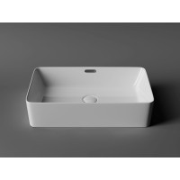 Раковина Ceramicanova Element CN5025 60 x 38 x 14 см, накладная, прямоугольная, с переливом, сантехфарфор