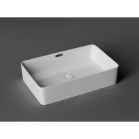 Раковина Ceramicanova Element CN5025 60 x 38 x 14 см, накладная, прямоугольная, с переливом, сантехфарфор
