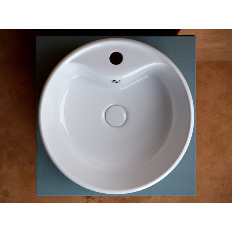 Раковина Ceramicanova Element накладная, 40 х 40 см, круглая, белый глянцевый, CN5027, сантехфарфор