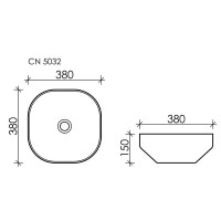 Раковина Ceramicanova Element CN5032, 40 см, накладная, сантехфарфор, цвет белый