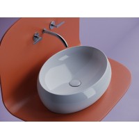 Раковина Ceramicanova Element CN5033, 55 см, накладная, сантехфарфор, цвет белый