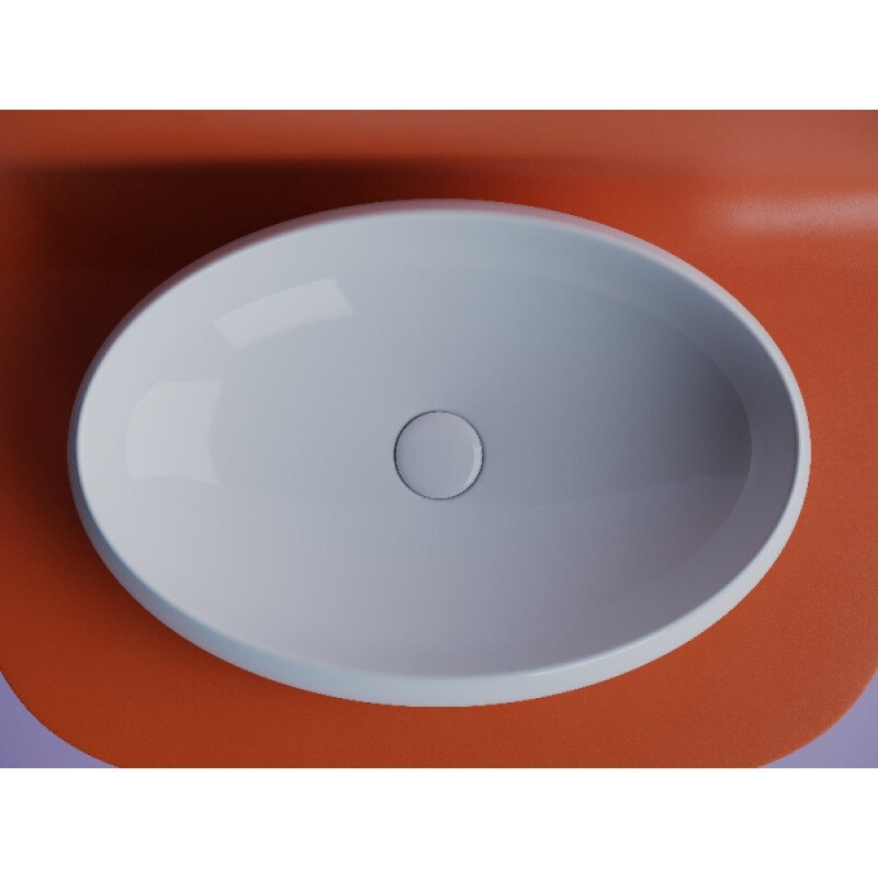 Раковина Ceramicanova Element CN5033, 55 см, накладная, сантехфарфор, цвет белый