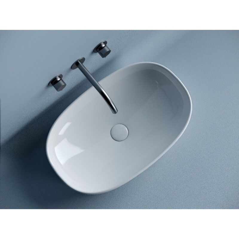 Раковина Ceramicanova Element CN5039, 60 см, накладная, сантехфарфор, цвет белый