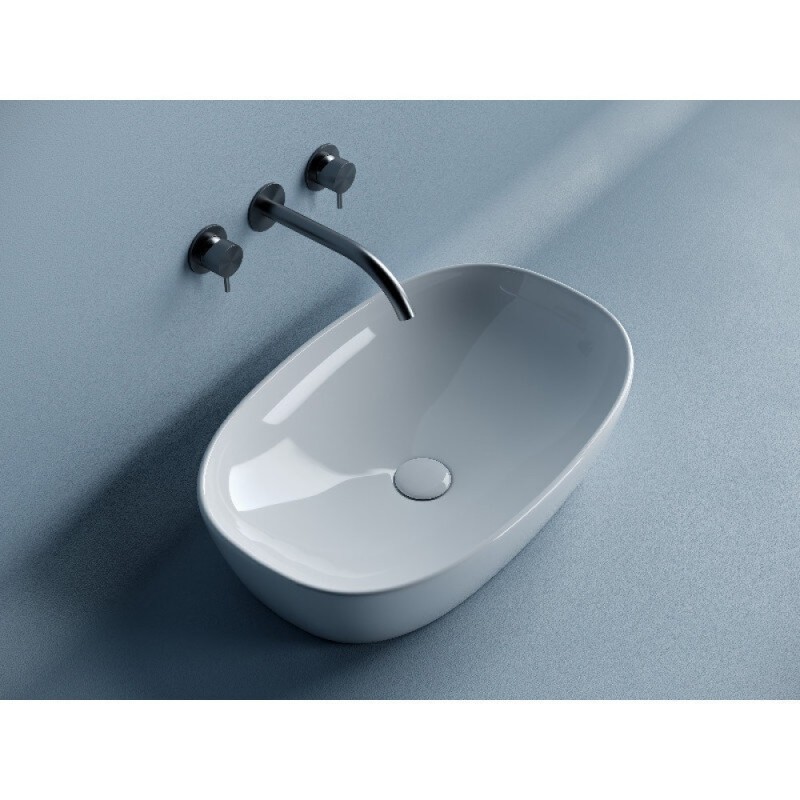 Раковина Ceramicanova Element CN5039, 60 см, накладная, сантехфарфор, цвет белый
