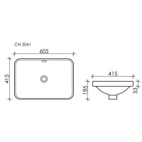 Раковина Ceramicanova Element CN5041, 60 см, сантехфарфор, цвет белый