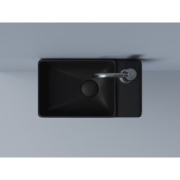 Раковина Ceramicanova Element, 40 см, подвесная, цвет черный матовый, CN5045MB, сантехфарфор