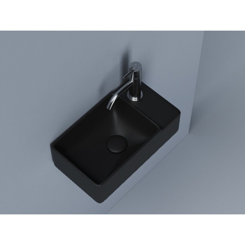 Раковина Ceramicanova Element, 40 см, подвесная, цвет черный матовый, CN5045MB, сантехфарфор