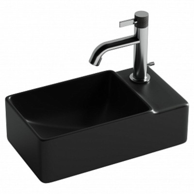 Раковина Ceramicanova Element, 40 см, подвесная, цвет черный матовый, CN5045MB, сантехфарфор