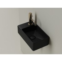 Раковина Ceramicanova Element, 40 см, подвесная, цвет черный матовый, CN5046MB, сантехфарфор
