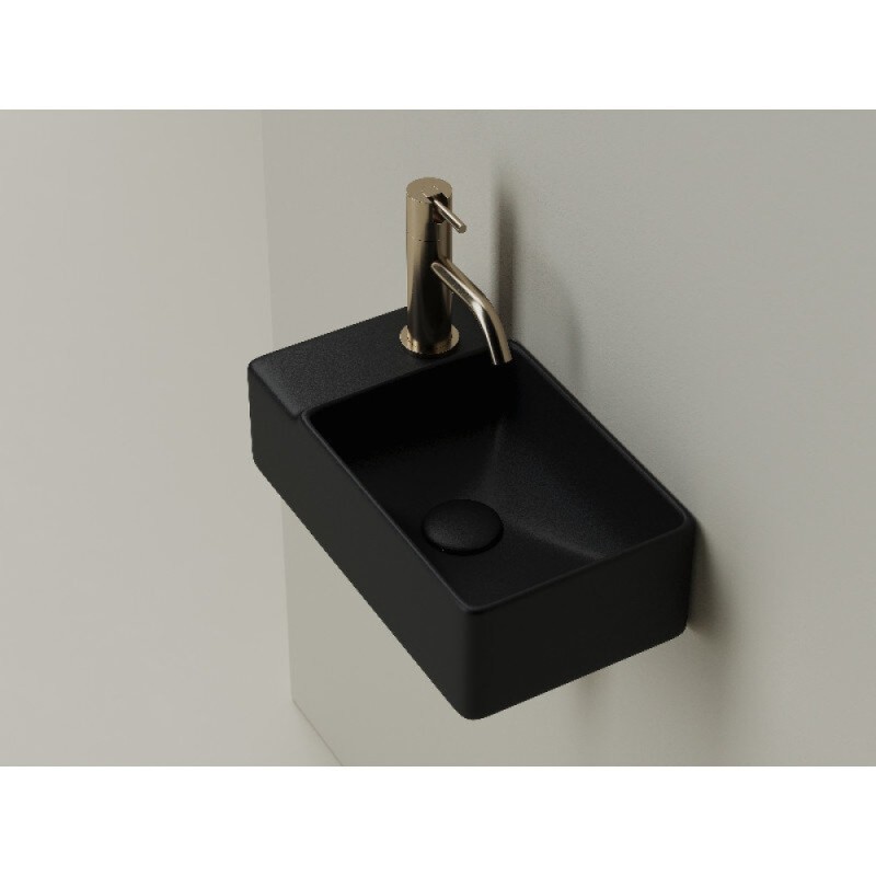 Раковина Ceramicanova Element, 40 см, подвесная, цвет черный матовый, CN5046MB, сантехфарфор