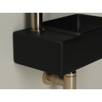Раковина Ceramicanova Element, 40 см, подвесная, цвет черный матовый, CN5046MB, сантехфарфор