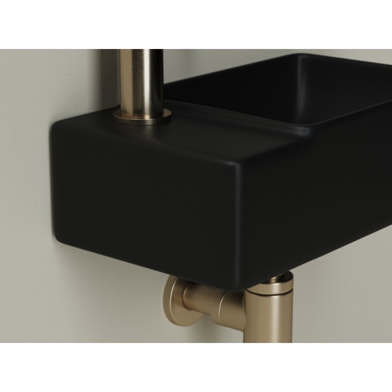 Раковина Ceramicanova Element, 40 см, подвесная, цвет черный матовый, CN5046MB, сантехфарфор