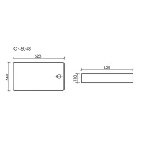 Раковина Ceramicanova Element CN5048, 62 см, сантехфарфор, белая