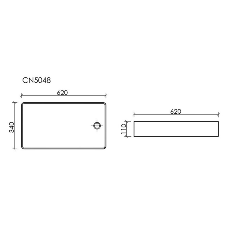 Раковина Ceramicanova Element CN5048, 62 см, сантехфарфор, белая