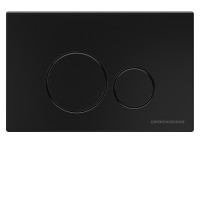 Сет 4 в 1: инсталляция Ceramicanova Envision с подвесным унитазом Balearica CN6000_1001B_1000 Rimless CN6000, сантехфарфор, шумоизоляция, кнопка смыва Round черный матовый