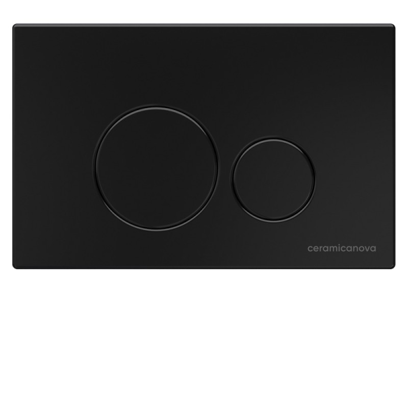 Сет 4 в 1: инсталляция Ceramicanova Envision с подвесным унитазом Balearica CN6000_1001B_1000 Rimless CN6000, сантехфарфор, шумоизоляция, кнопка смыва Round черный матовый