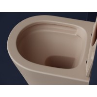 Подвесной унитаз Ceramicanova Balearica CN6000MC Rimless, безободковый, крышка микролифт, капучино матовый, сантехфарфор
