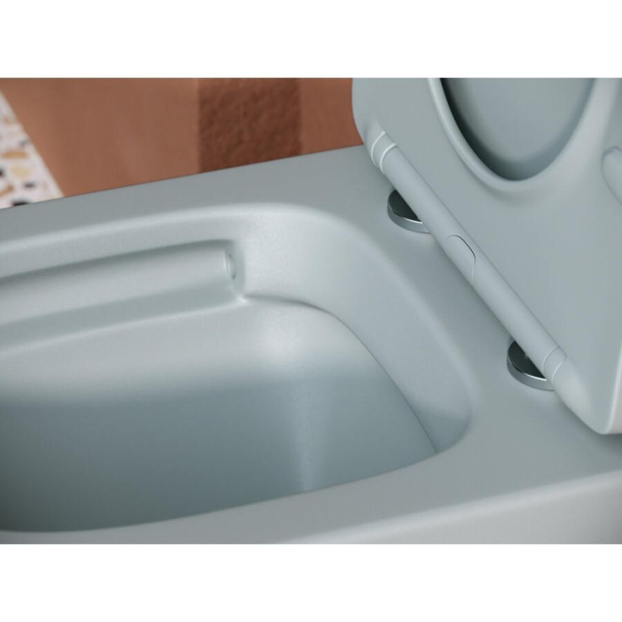 Подвесной унитаз Ceramicanova Balearica CN6000MH Rimless, безободковый, крышка микролифт, антрацит матовый, сантехфарфор