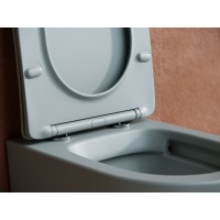Подвесной унитаз Ceramicanova Balearica CN6000MH Rimless, безободковый, крышка микролифт, антрацит матовый, сантехфарфор