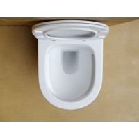 Подвесной унитаз Ceramicanova Balearica CN6000MW Rimless, безободковый, крышка микролифт, белый матовый, сантехфарфор