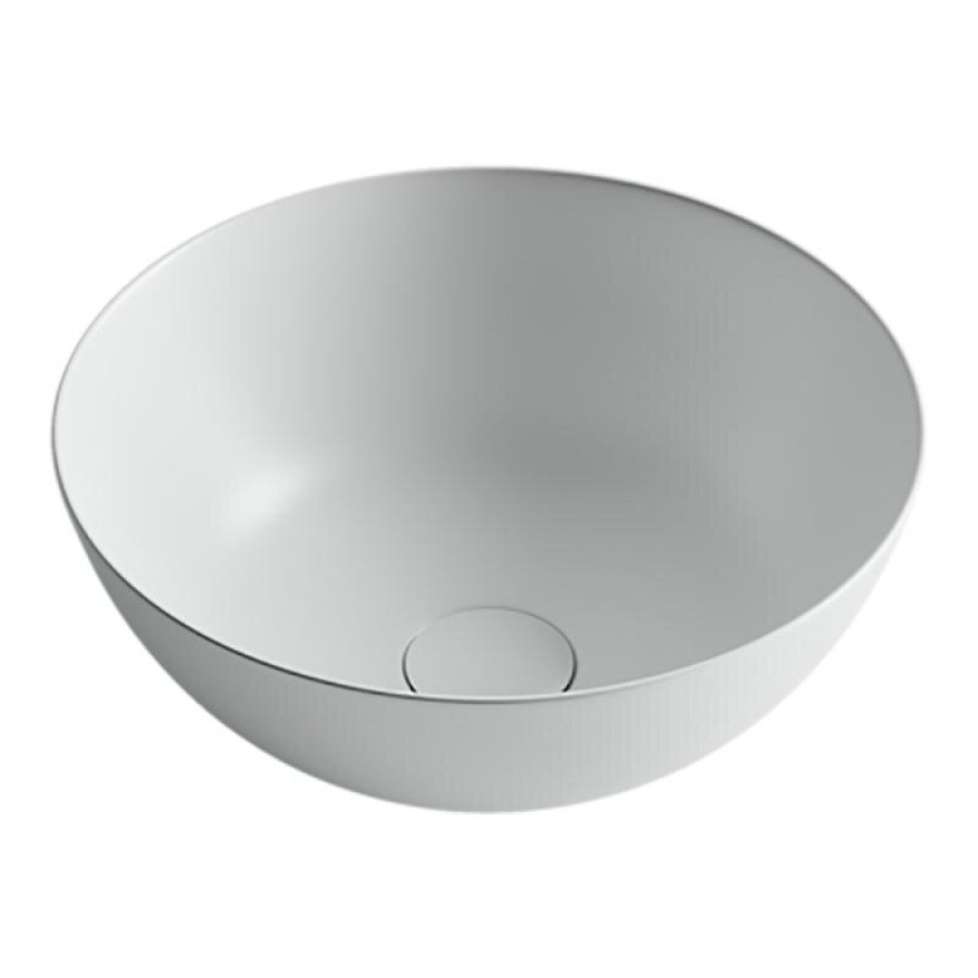 Раковина Ceramicanova CN6003 35.8 x 35.8 x 15.5 см, накладная, круглая, без перелива, белый матовый, сантехфарфор