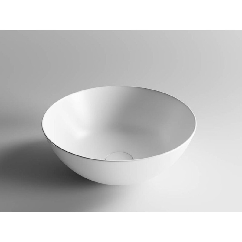 Раковина Ceramicanova CN6003 35.8 x 35.8 x 15.5 см, накладная, круглая, без перелива, белый матовый, сантехфарфор